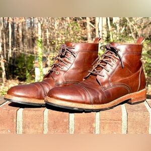 Patina Brown Leather Lace Up Boots | Made in Mexico | Men’s Size 12.5 / $398 New
